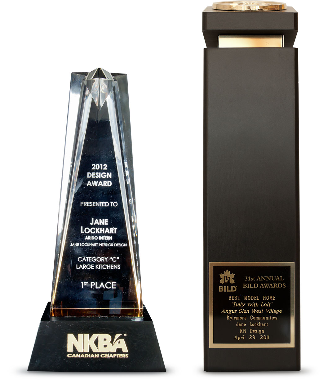 NKBA 2012 Design Award and BILD award for Kylemore Communities model home.