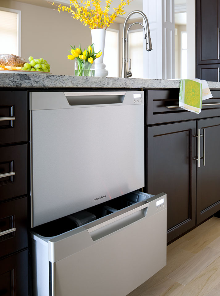 Dishwasher drawer storage
